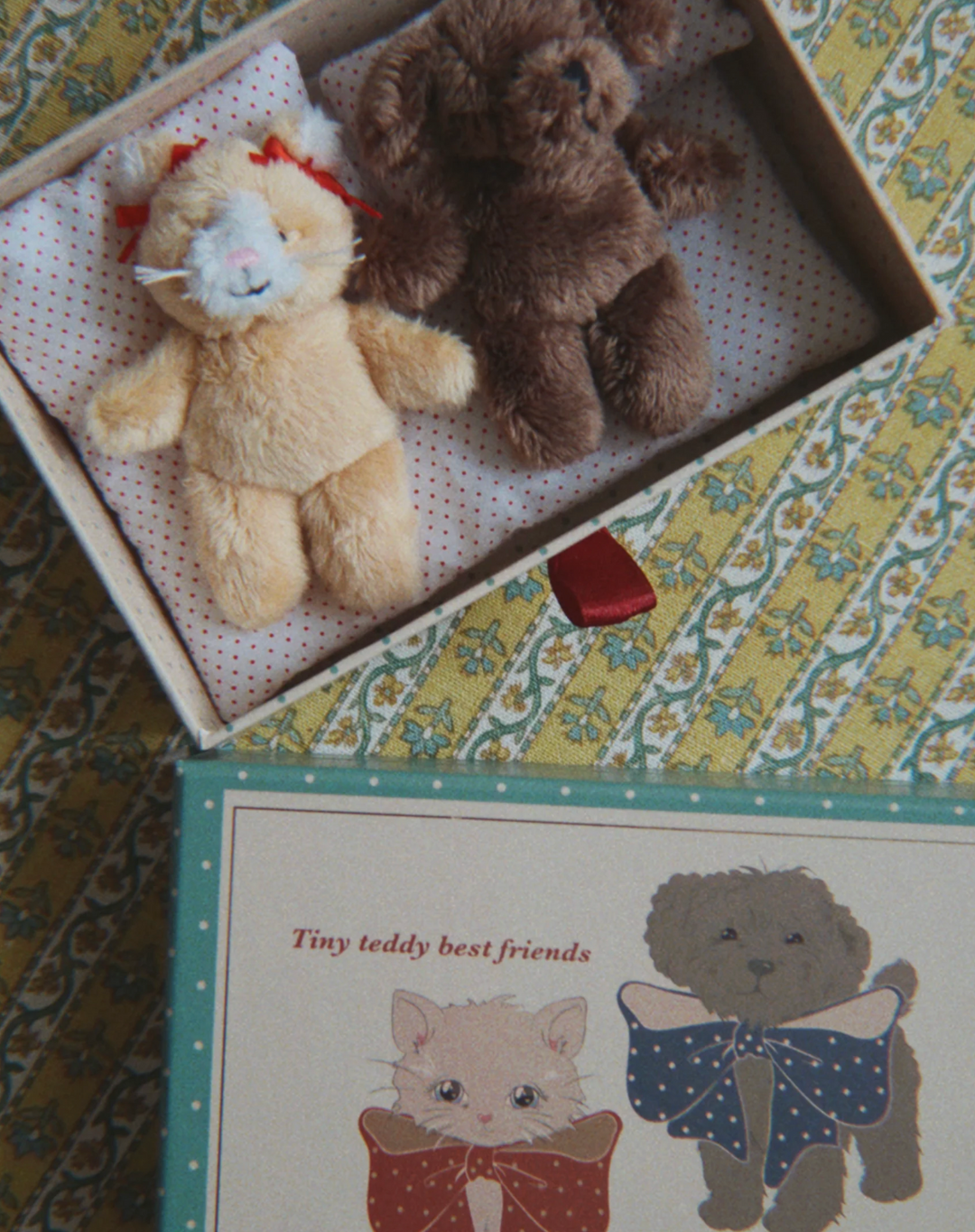Konges Sløjd Tiny Teddy Best Friends: Green Stripe