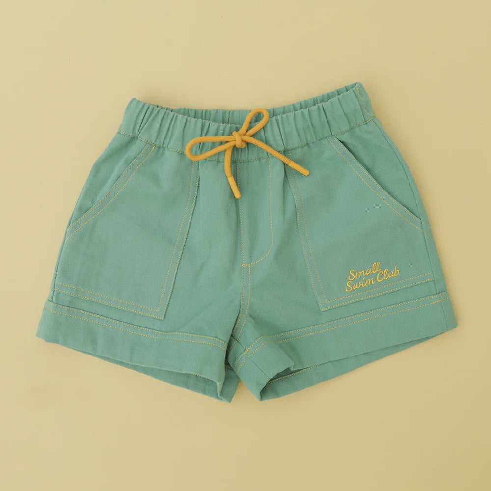 SMALL SWIM CLUB SEAFOAM TWILL SHORTS