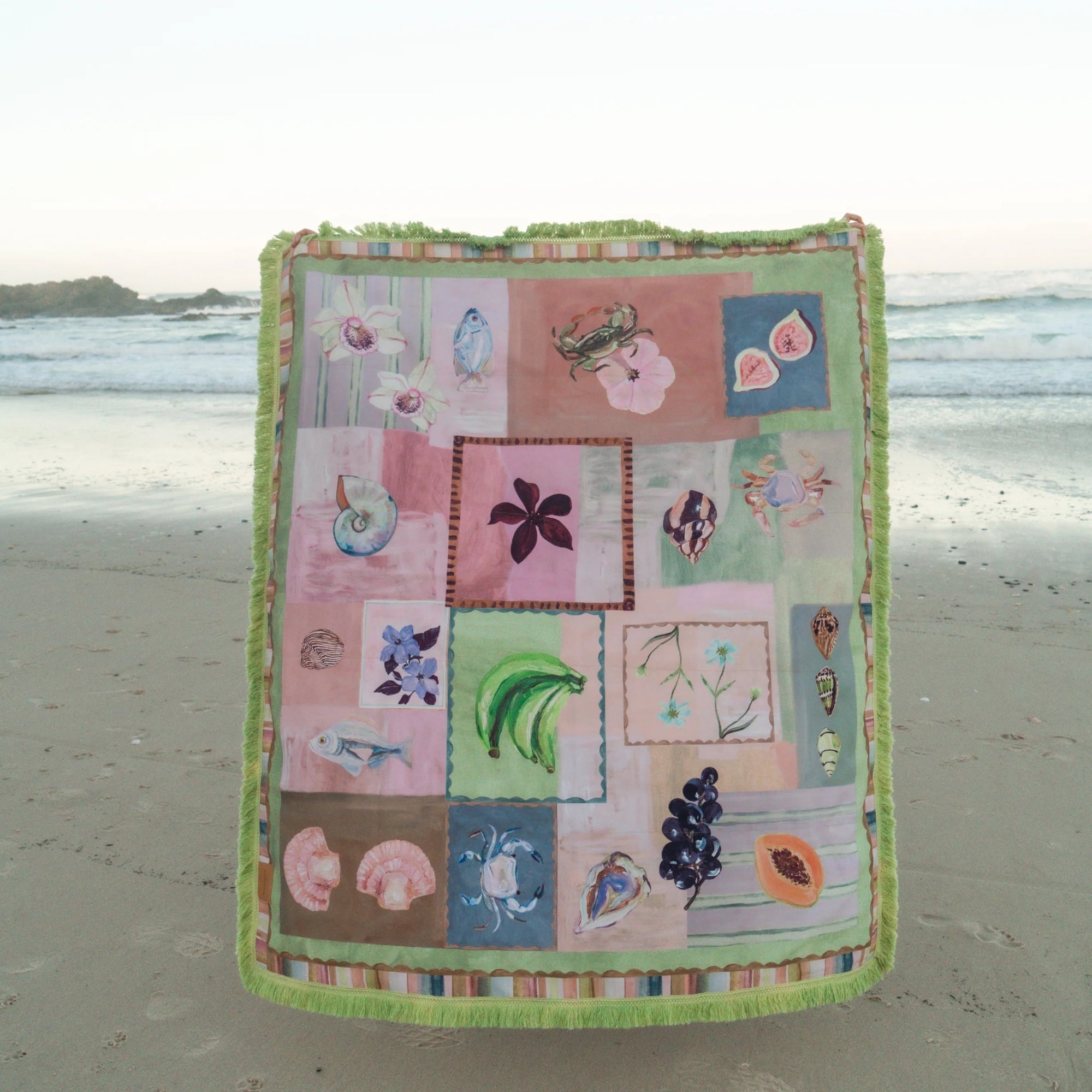 WF X ANNIE EVERINGHAM PICNIC RUG: PATCHWORK SEA