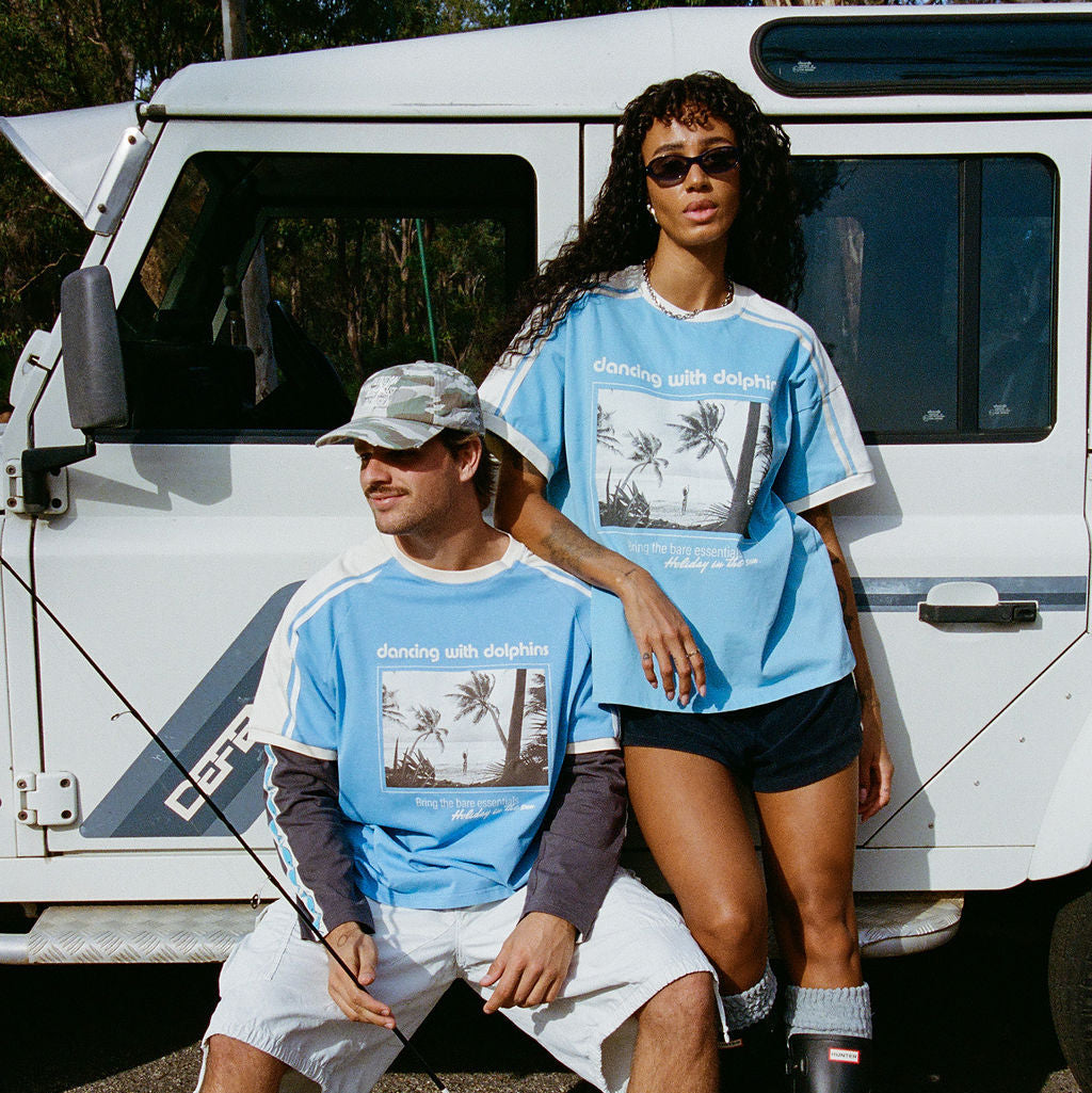PRE ORDER SPICY DUGONG DANCING WITH DOLPHINS L/S TEE