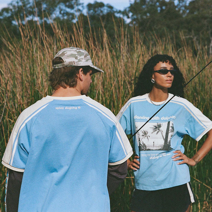 PRE ORDER SPICY DUGONG DANCING WITH DOLPHINS L/S TEE