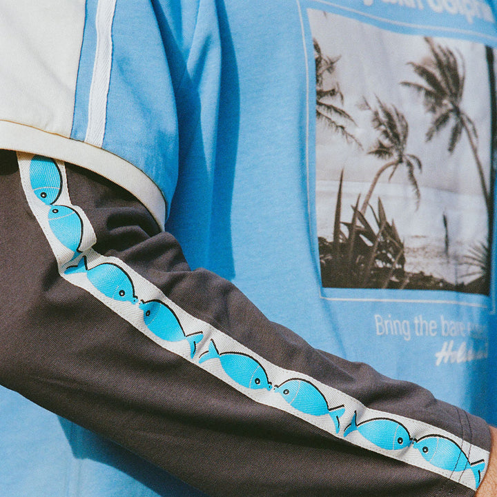SPICY DUGONG DANCING WITH DOLPHINS LONG SLEEVE T-SHIRT