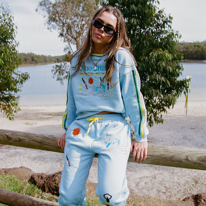 SPICY DUGONG ADULTS BLUE CRUSH TRACKSUIT PANTS