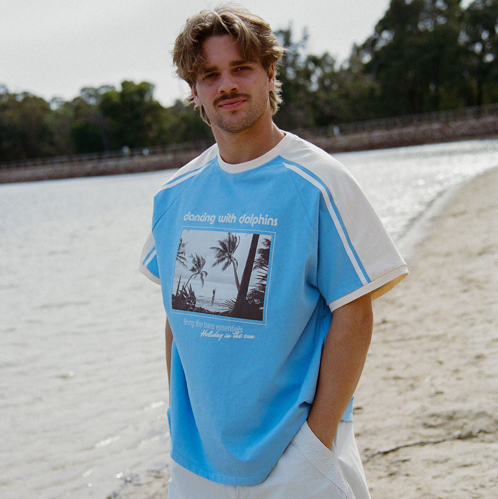 PRE ORDER SPICY DUGONG DANCING WITH DOLPHINS TEE