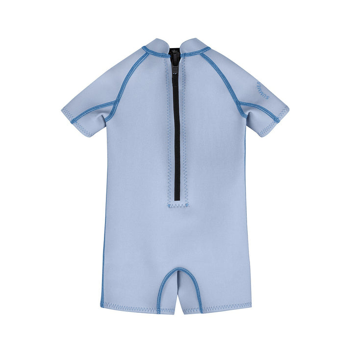 SUMMER SUN LABEL S/S SPRINGSUIT: DUSTY BLUE/ MARINE