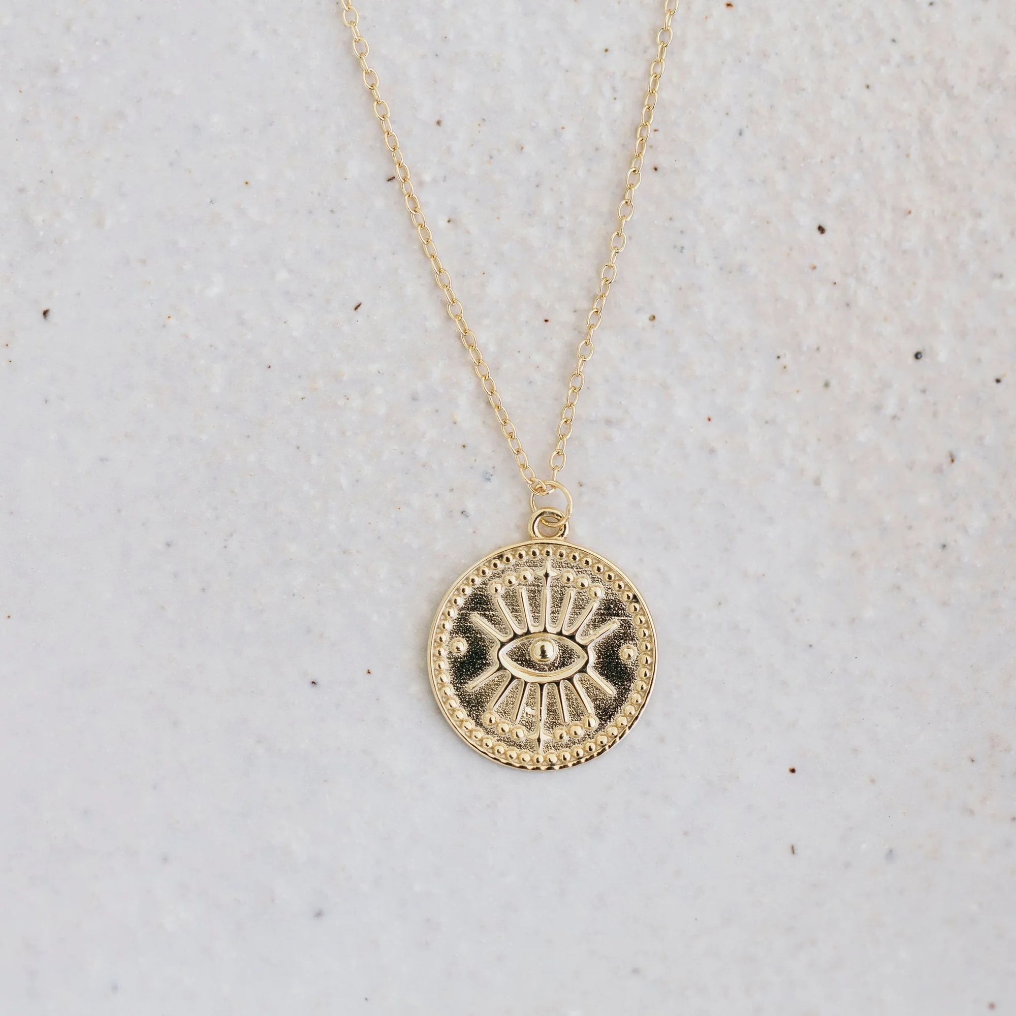 SUN SOUL PROTECTOR NECKLACE: GOLD