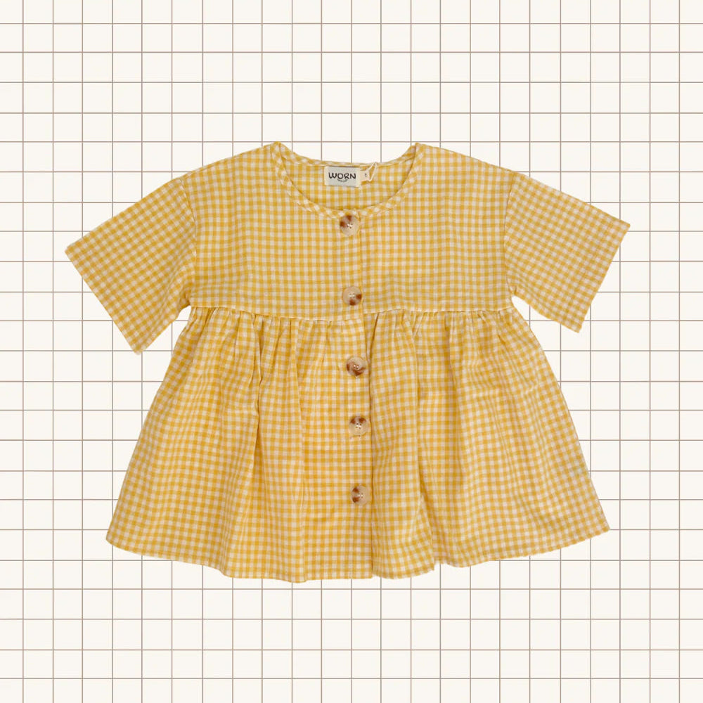 WORN CURATIONS SUNNY SMOCK DRESS: HONEY
