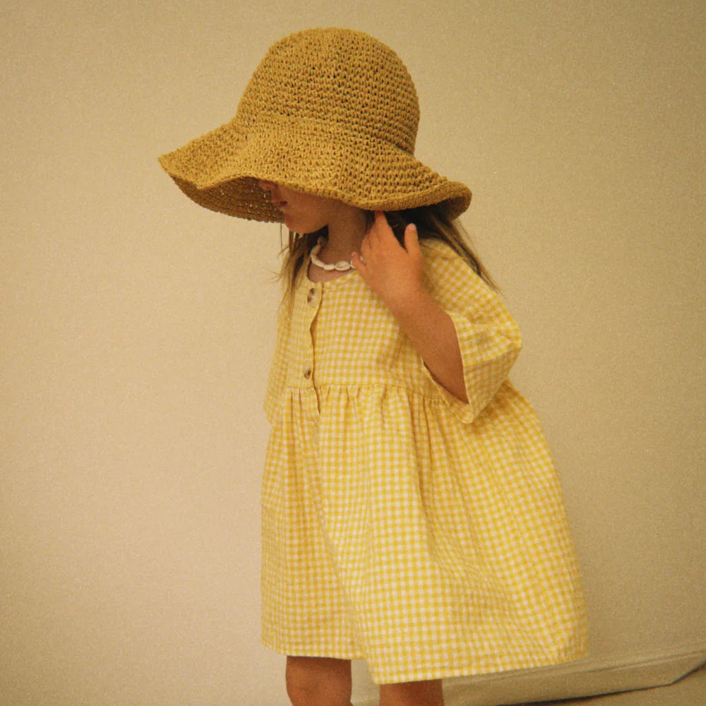 WORN CURATIONS SUNNY SMOCK DRESS: HONEY