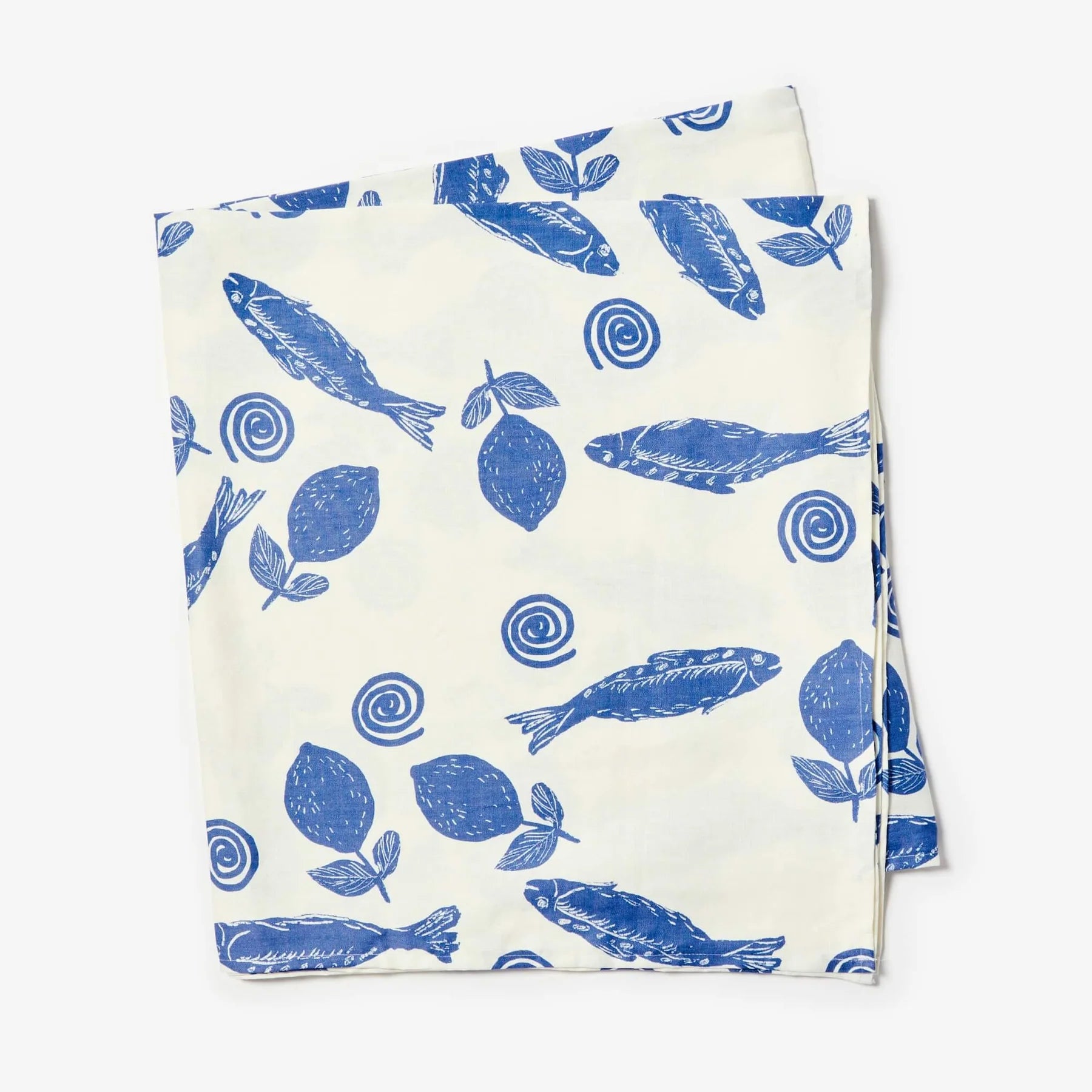 BONNIE AND NEIL TABLECLOTH: SARDINES BLUE