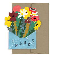 ISATOPIA THANK YOU WITH FLOWERS CARD