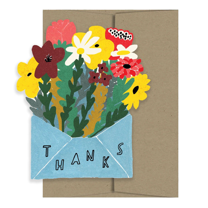 ISATOPIA THANK YOU WITH FLOWERS CARD