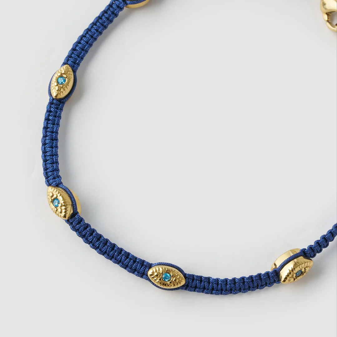 ARMS OF EVE THIRD EYE BRACELET: NAVY