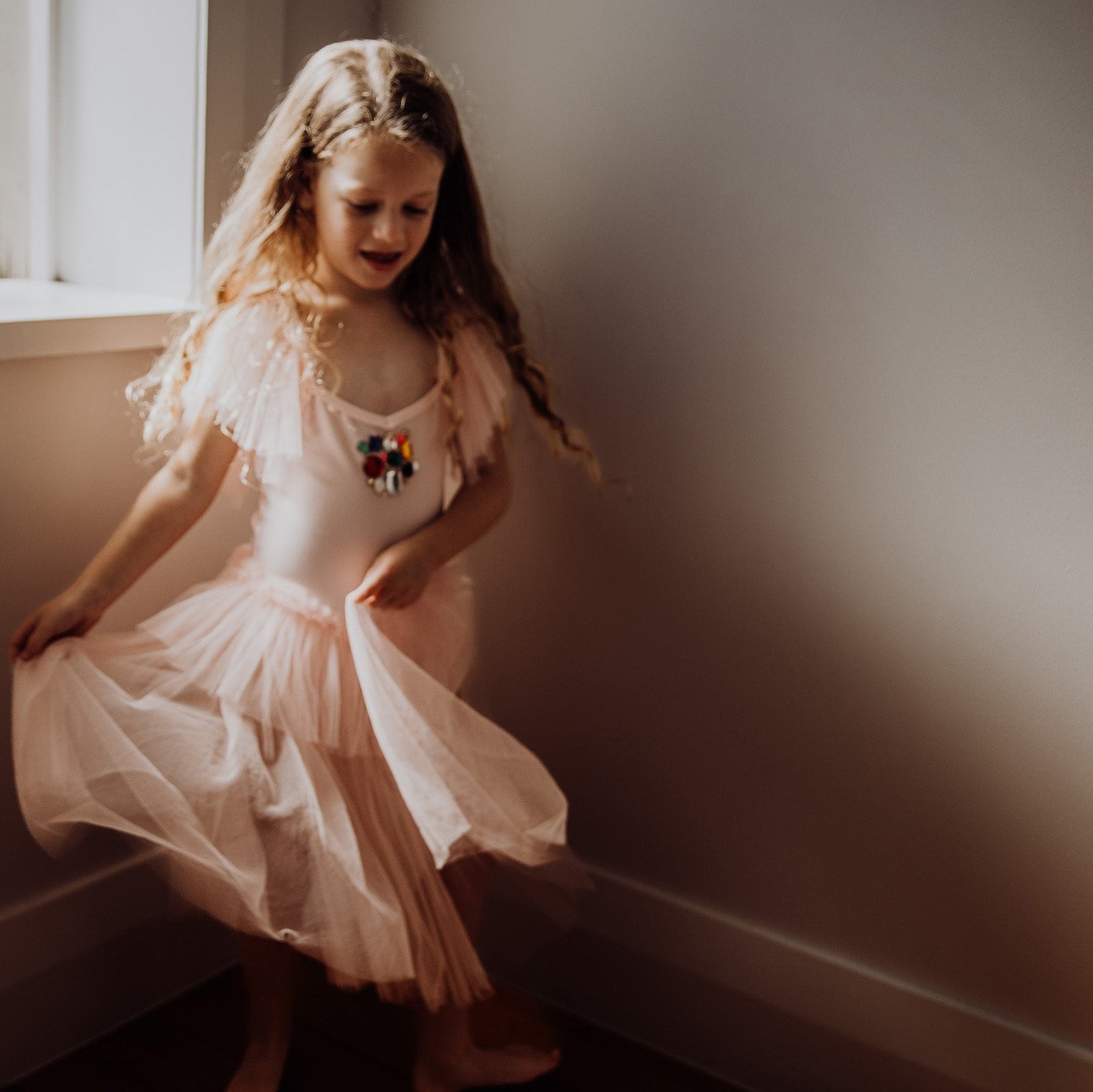 BELLA + LACE TEA PRINCESS DRESS: SWEET ROSE