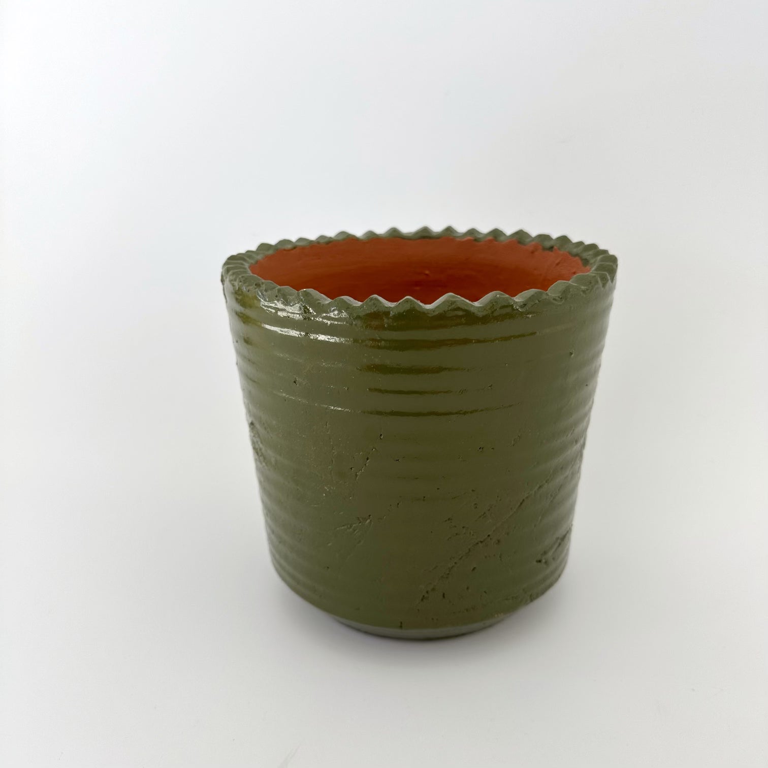 SERGIO CERAMIC POT: OLIVE