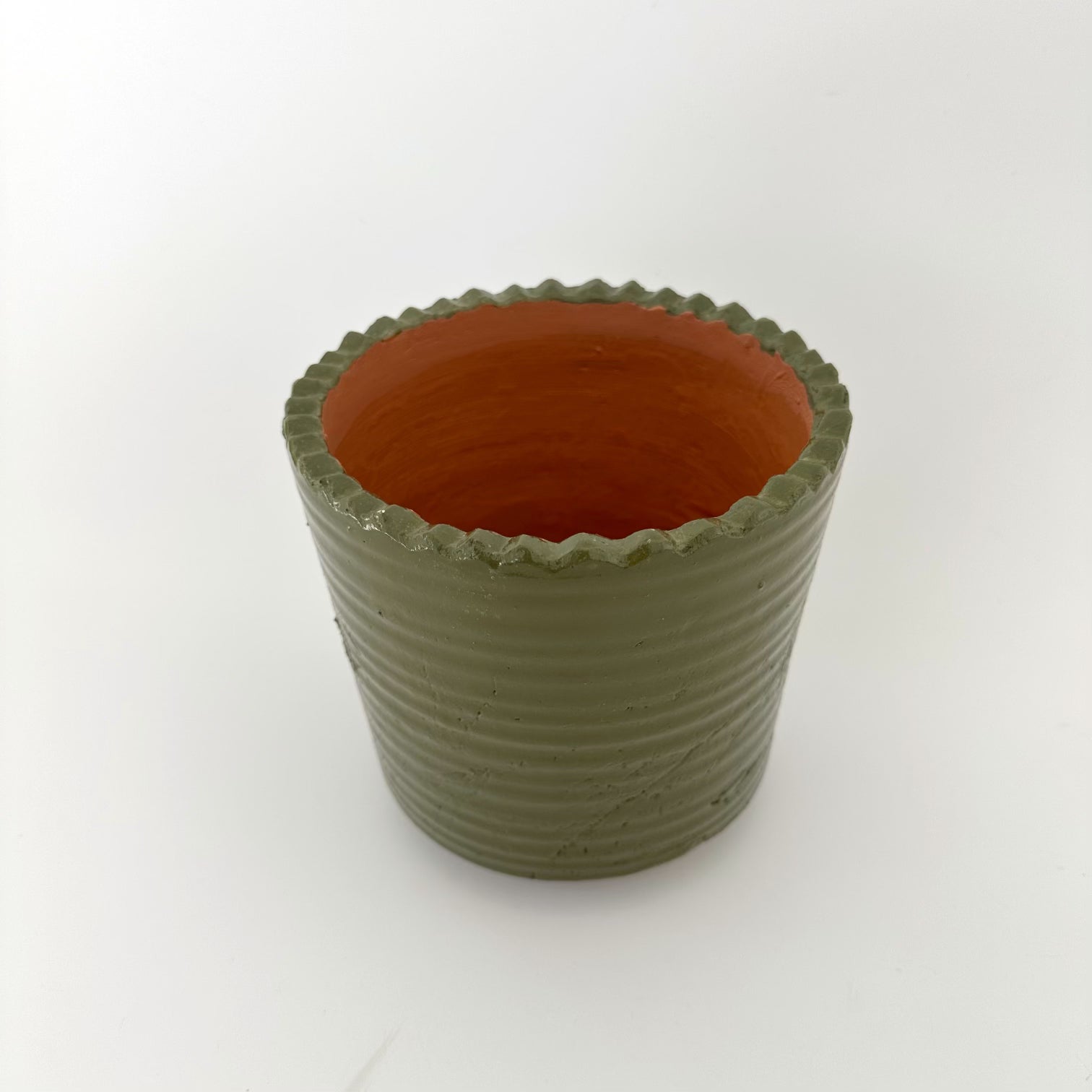 SERGIO CERAMIC POT: OLIVE