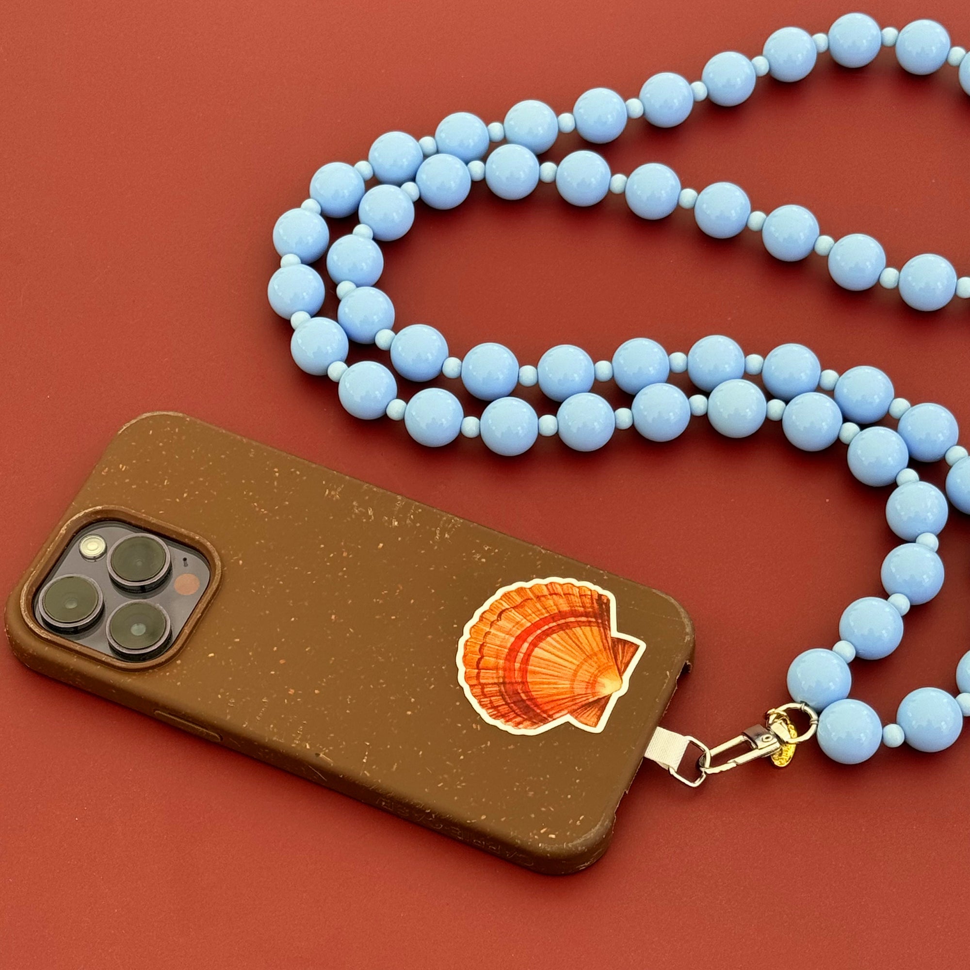 SALTY SAFARI BELLA CROSSBODY PHONE STRAP: SKY BLUE