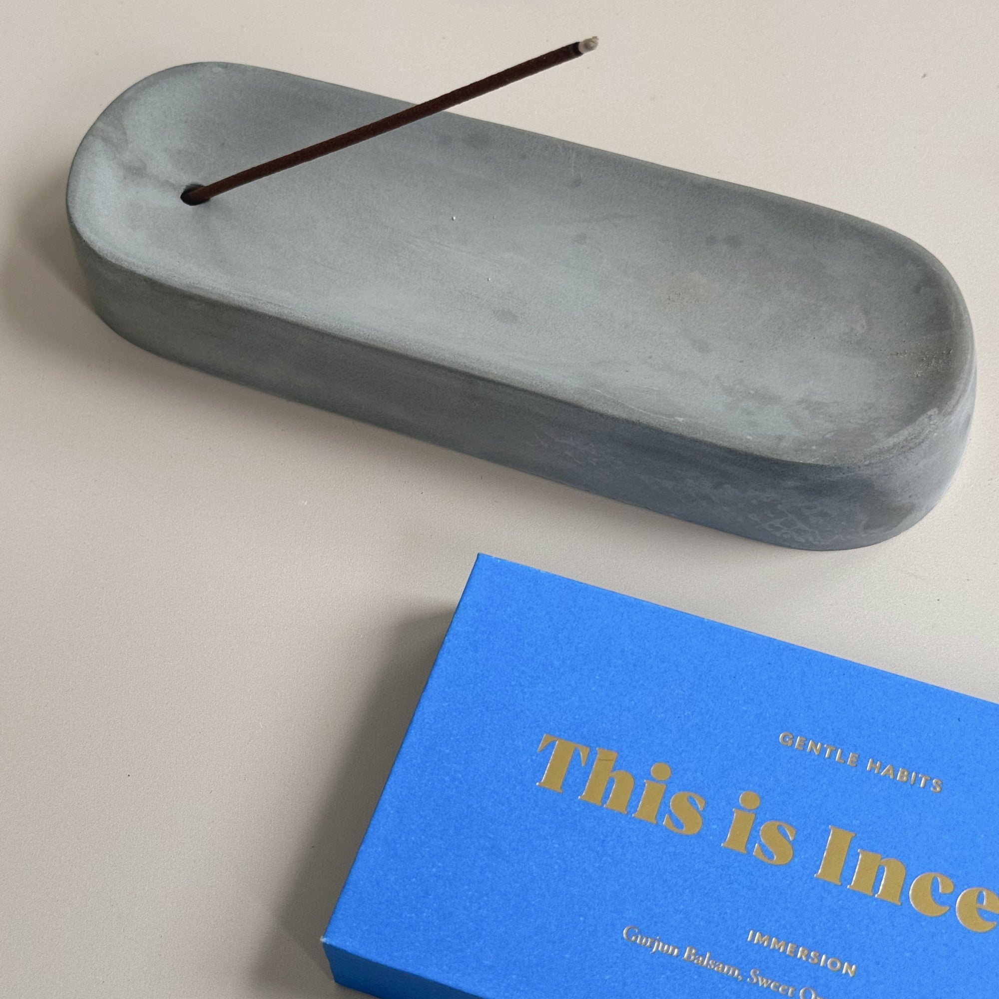 THIS IS INCENSE CERAMIC INCENSE HOLDER: CEMENT