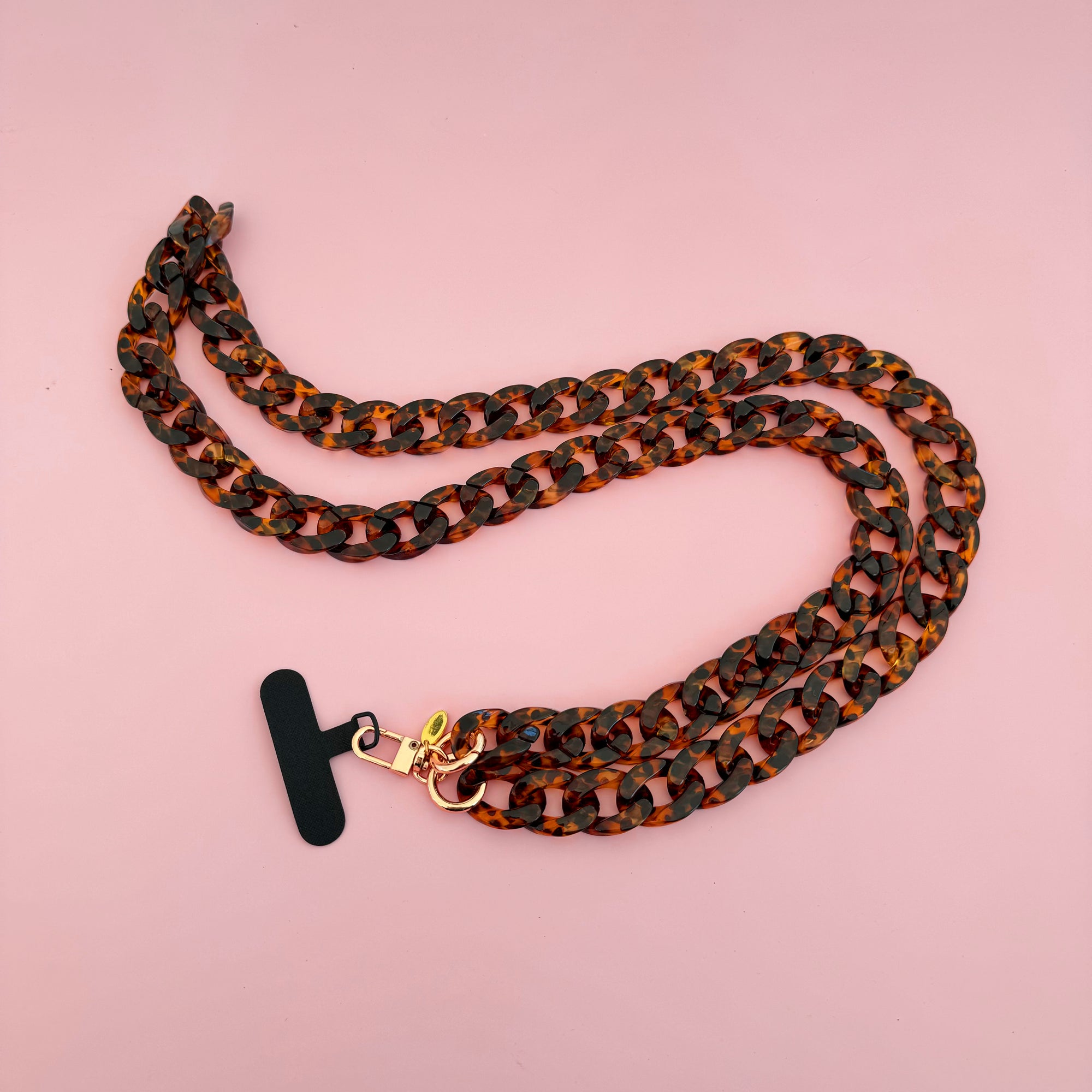 SALTY SAFARI CROSSBODY PHONE STRAP: DARK TORTOISESHELL