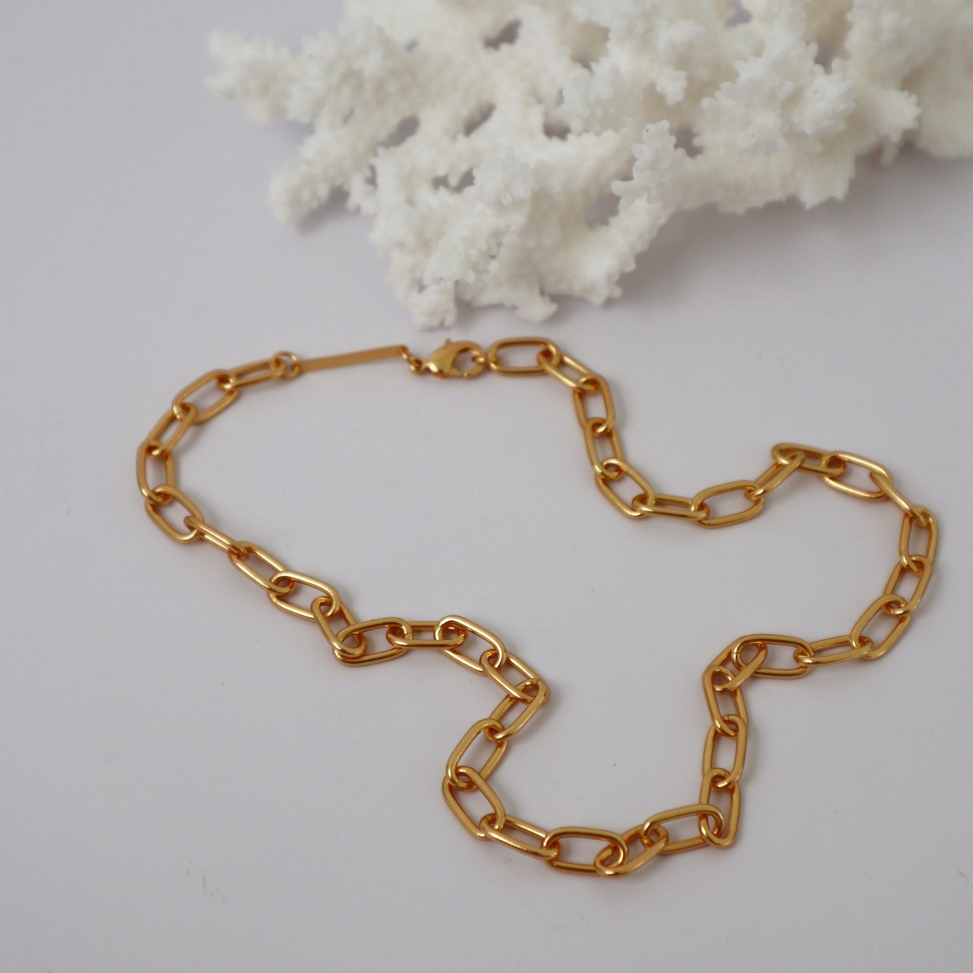 CLEOPATRA'S BLING HANDMADE CABLE CHAIN: GOLD