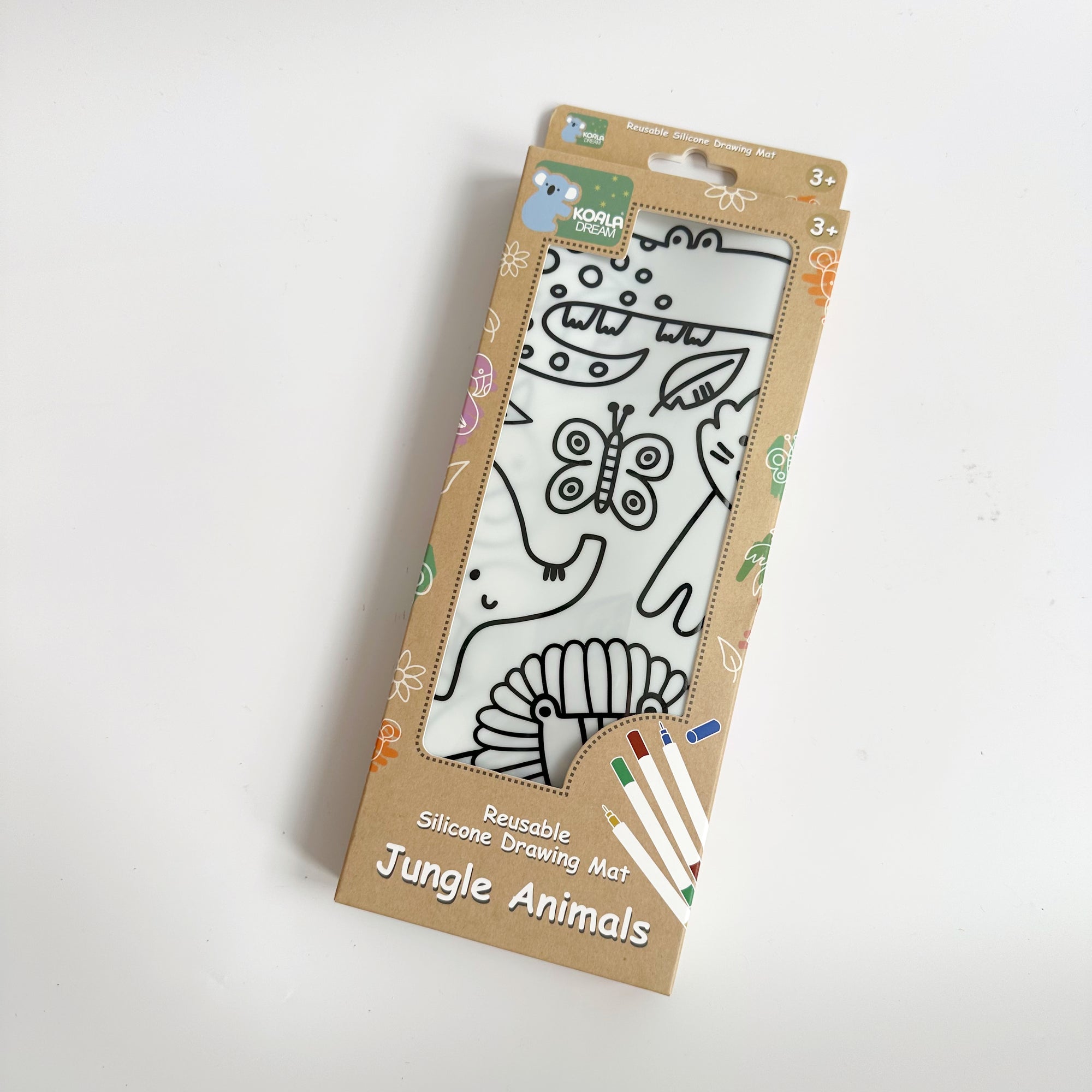 RE-USABLE SILICONE DRAWING MAT: JUNGLE ANIMALS