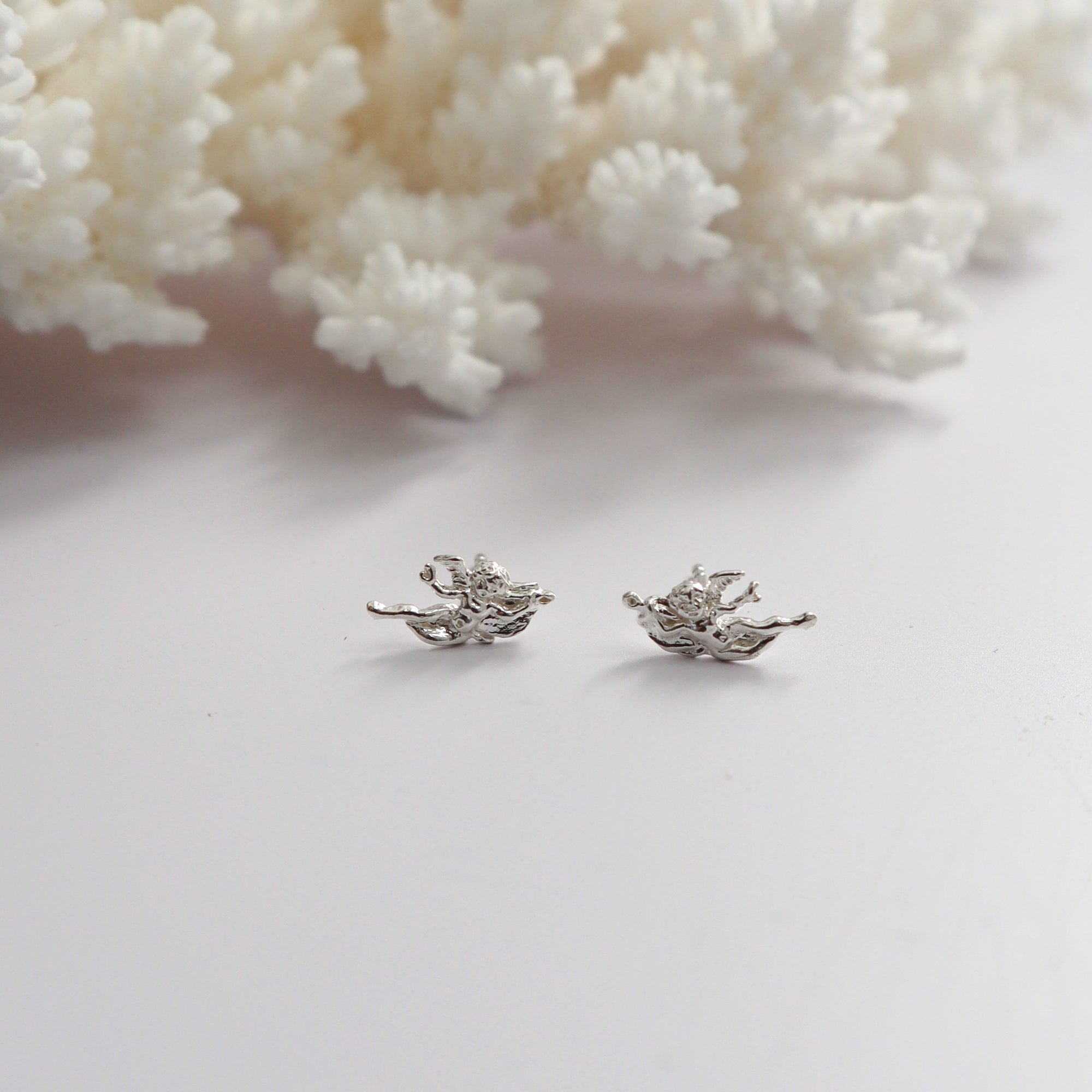 CLEOPATRA'S BLING ARETINO STUDS: SILVER