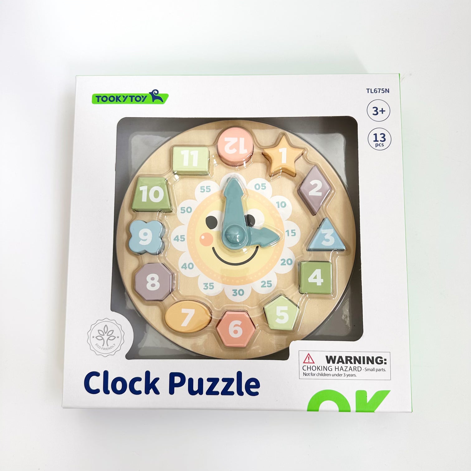 WOODEN CLOCK SHAPE SORTER PUZZLE