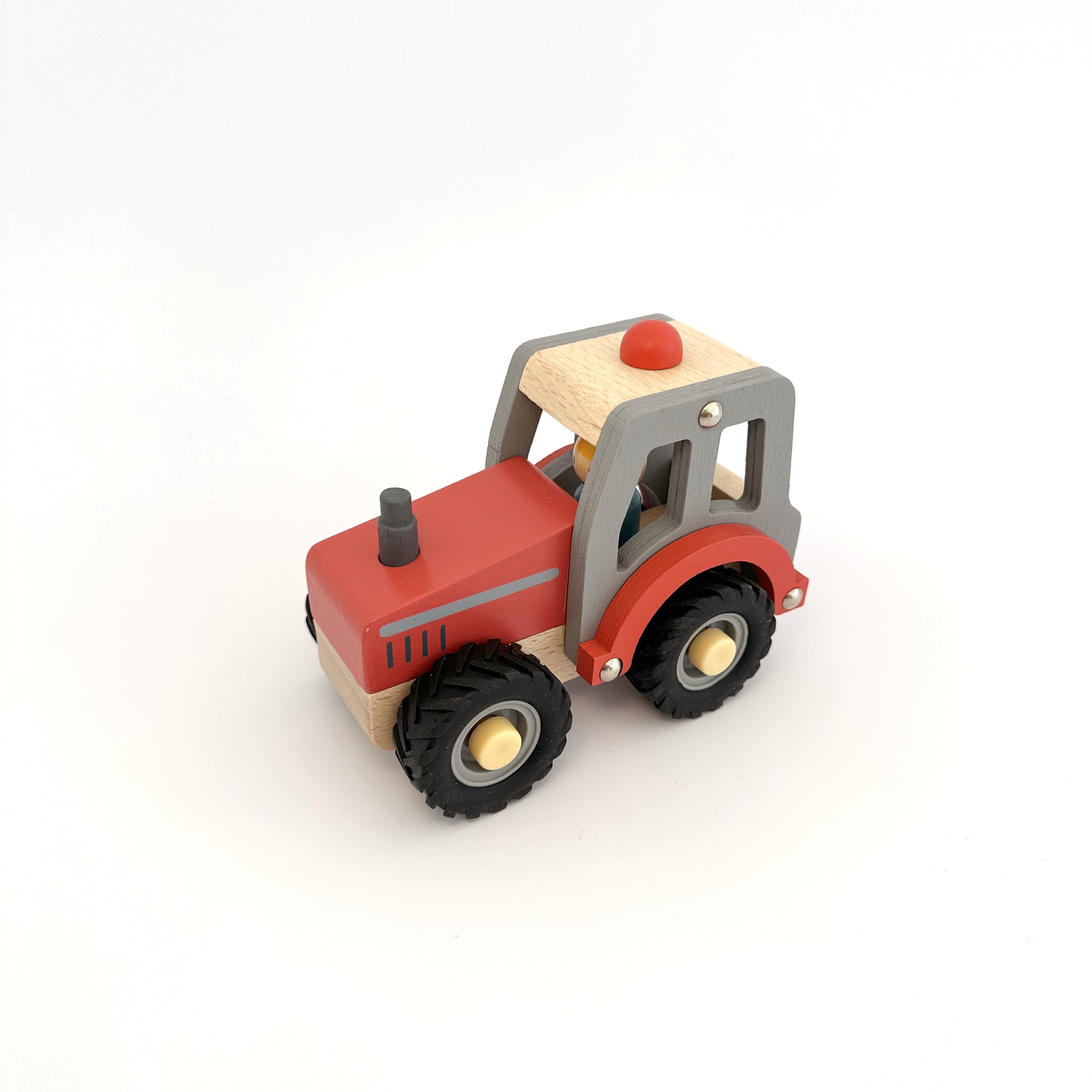 WOODEN TRACTOR: RED