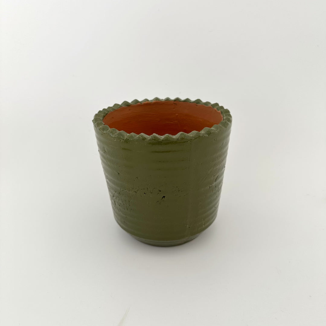 SERGIO CERAMIC POT: OLIVE