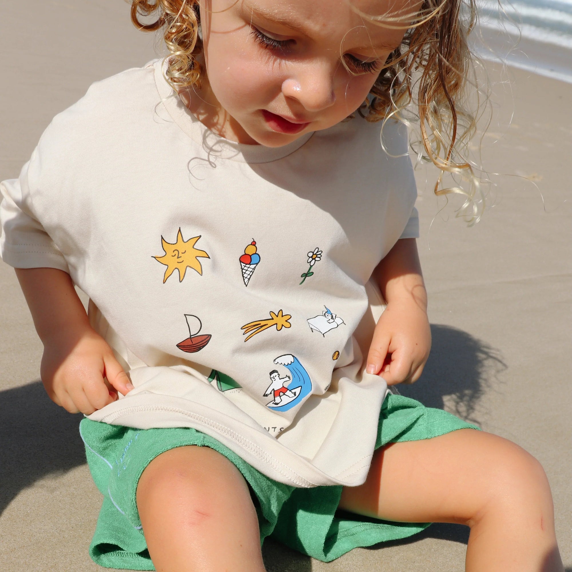 LENN LABEL SUMMER MAGIC TEE: CREAM