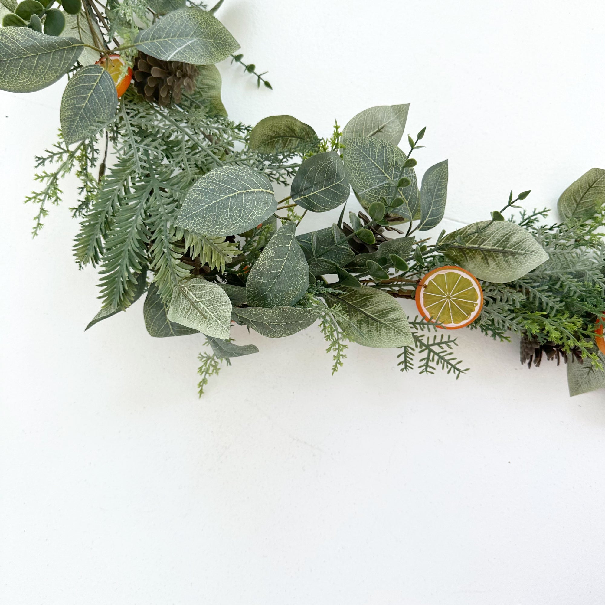 WREATH WITH ORANGE PINE CONE