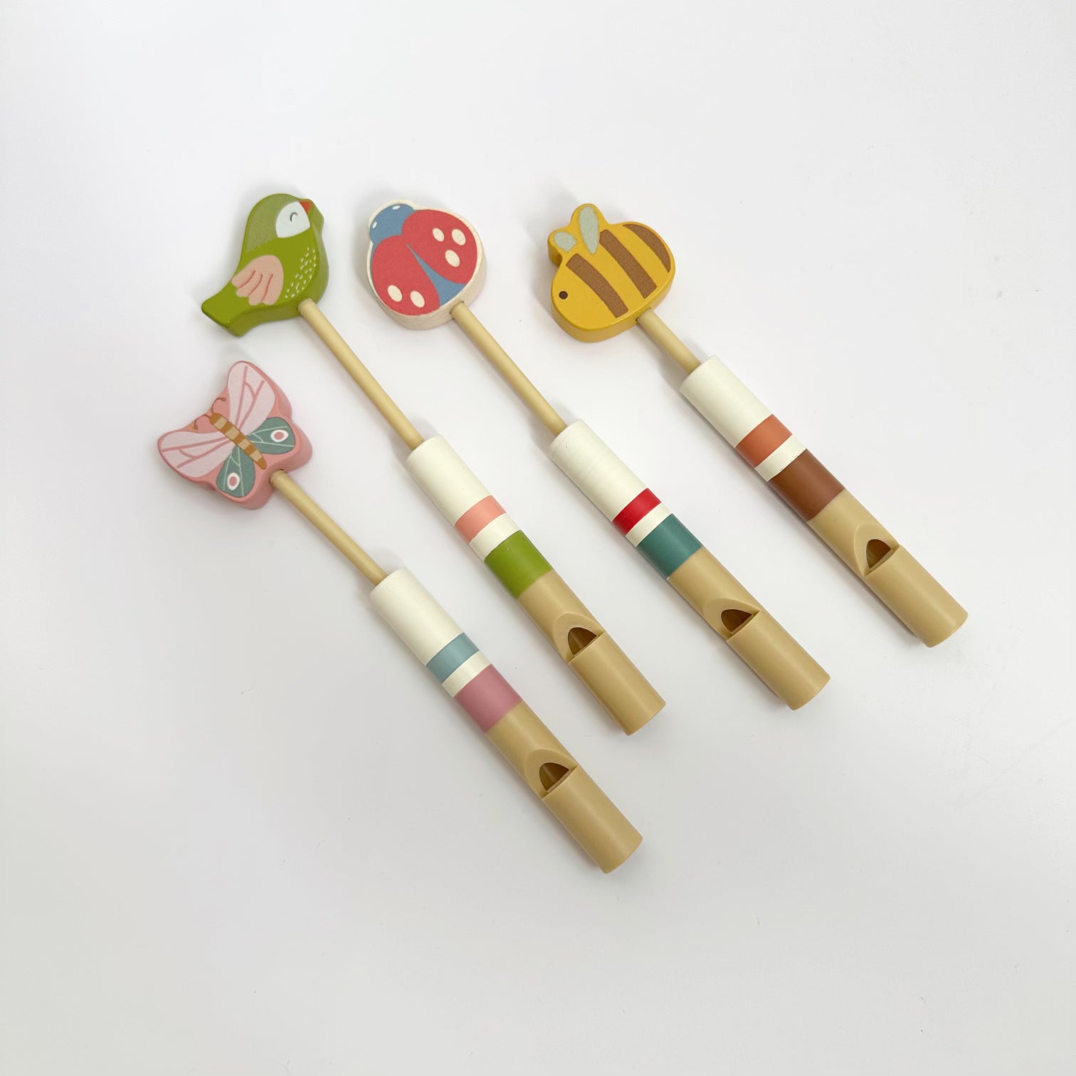 WOODEN SPRING ANIMALS SLIDE WHISTLE