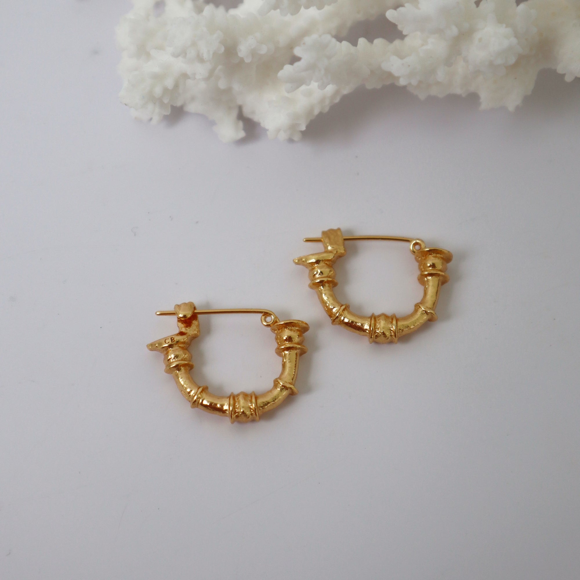 CLEOPATRA'S BLING ISHERWOOD HOOPS: GOLD