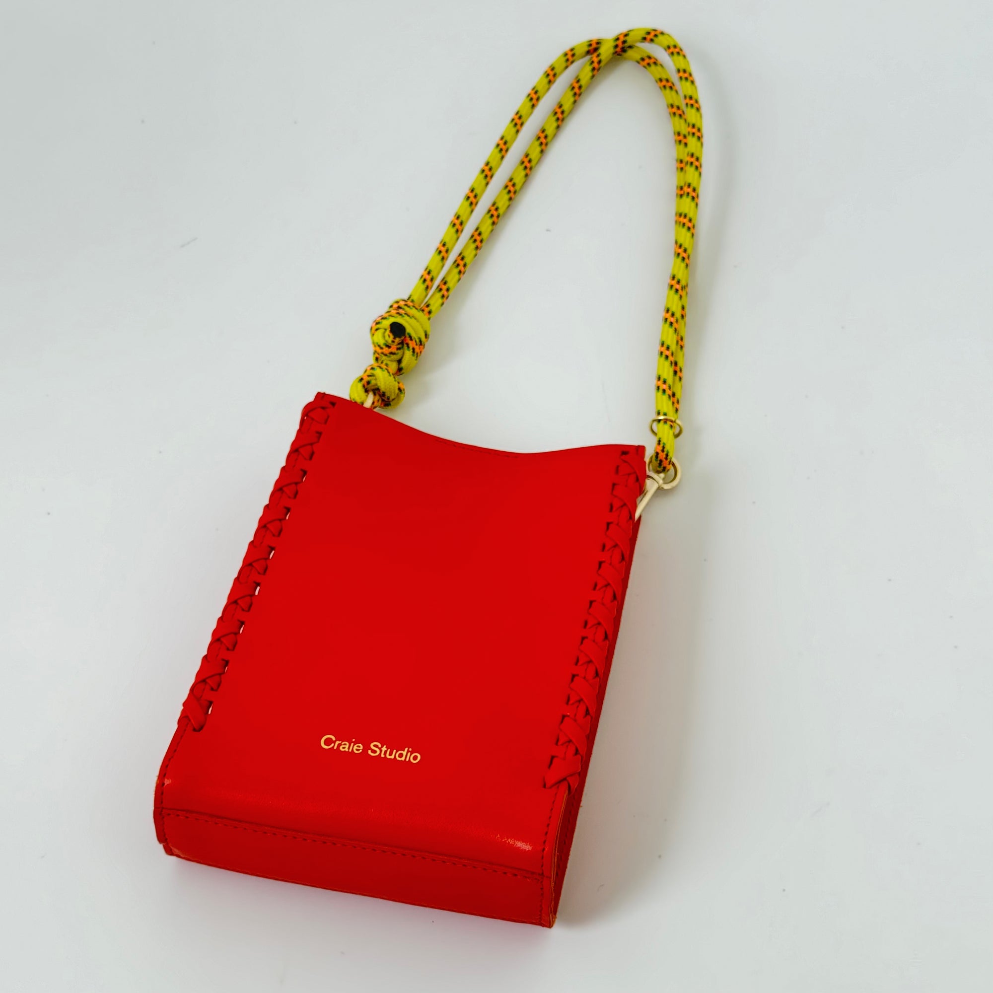 CRAIE STUDIO ESSENCE STITCH BAG: ROUGE