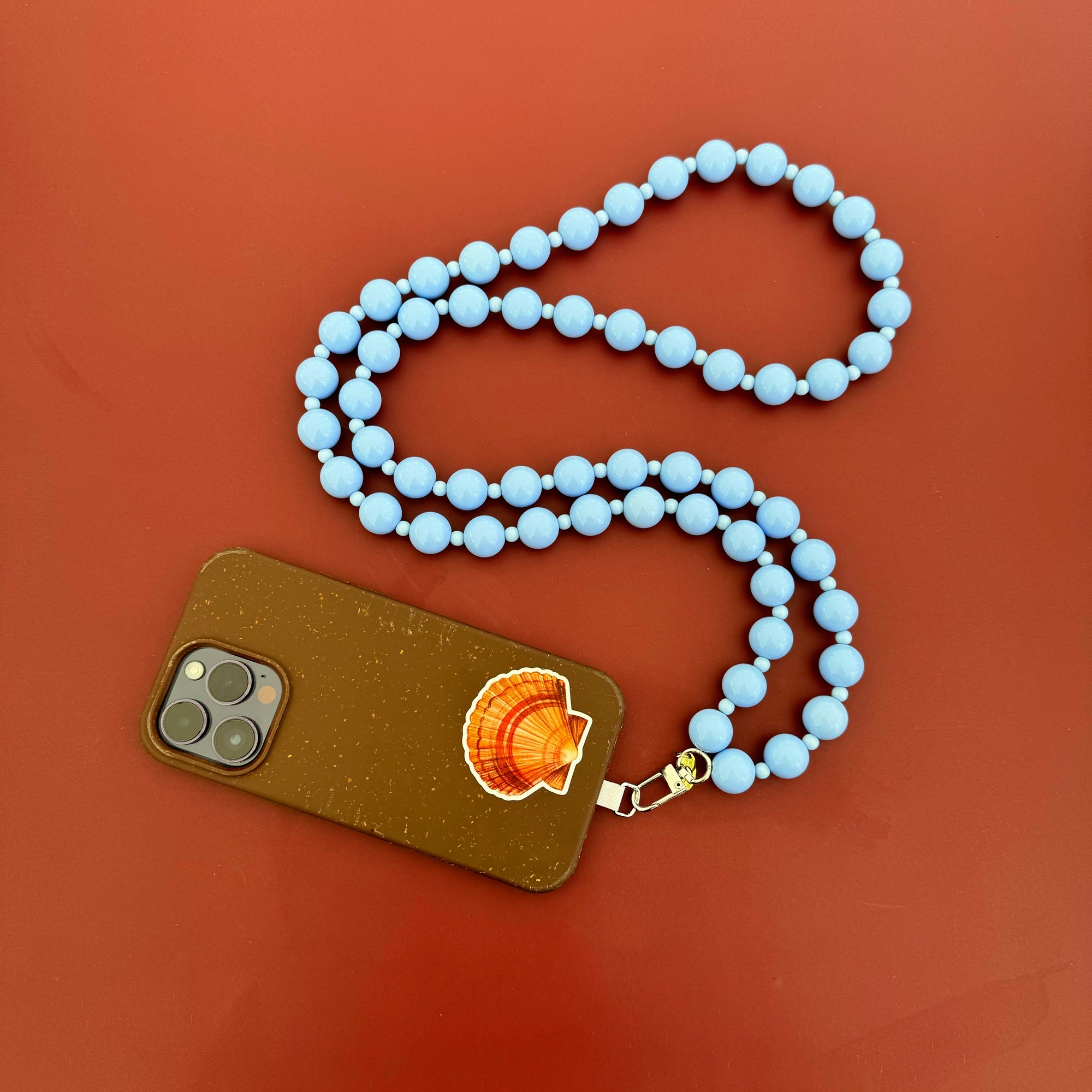 SALTY SAFARI BELLA CROSSBODY PHONE STRAP: SKY BLUE