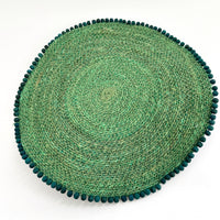 BLYTHE SEAGRASS/ BEADED PLACEMAT:  GREEN