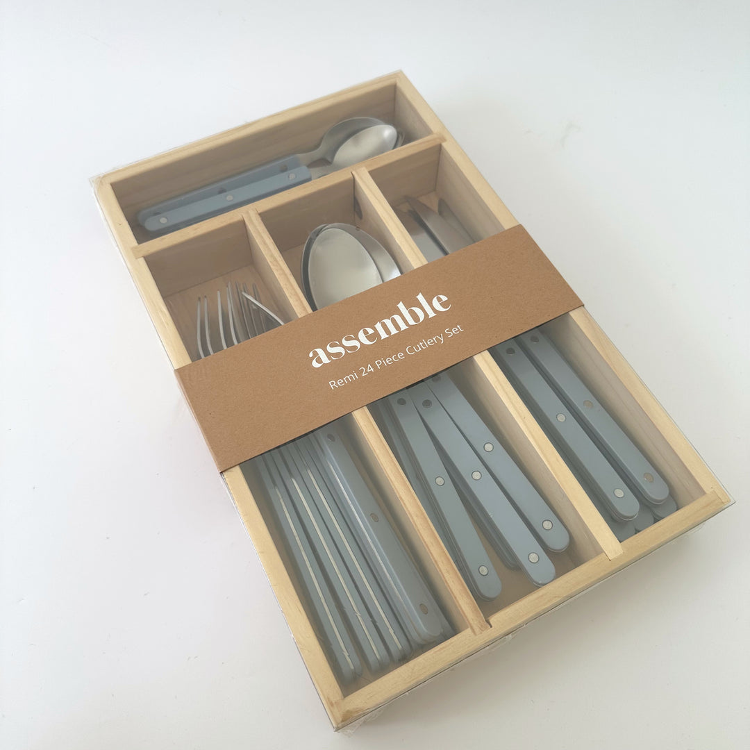 REMY STAINLESS STEEL CUTLERY SET: 24PC