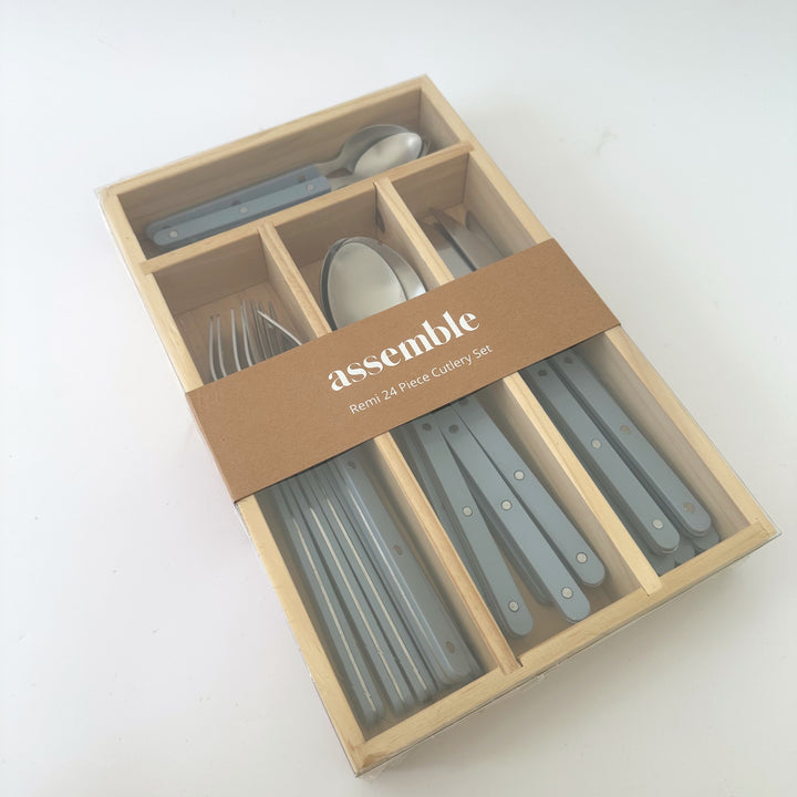 REMY STAINLESS STEEL CUTLERY SET: 24PC