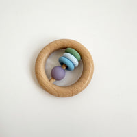 SILICONE & WOODEN TEETHER RING