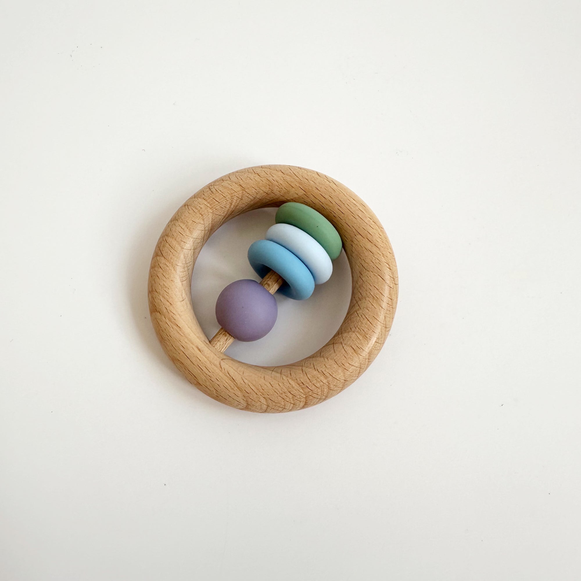 SILICONE & WOODEN TEETHER RING