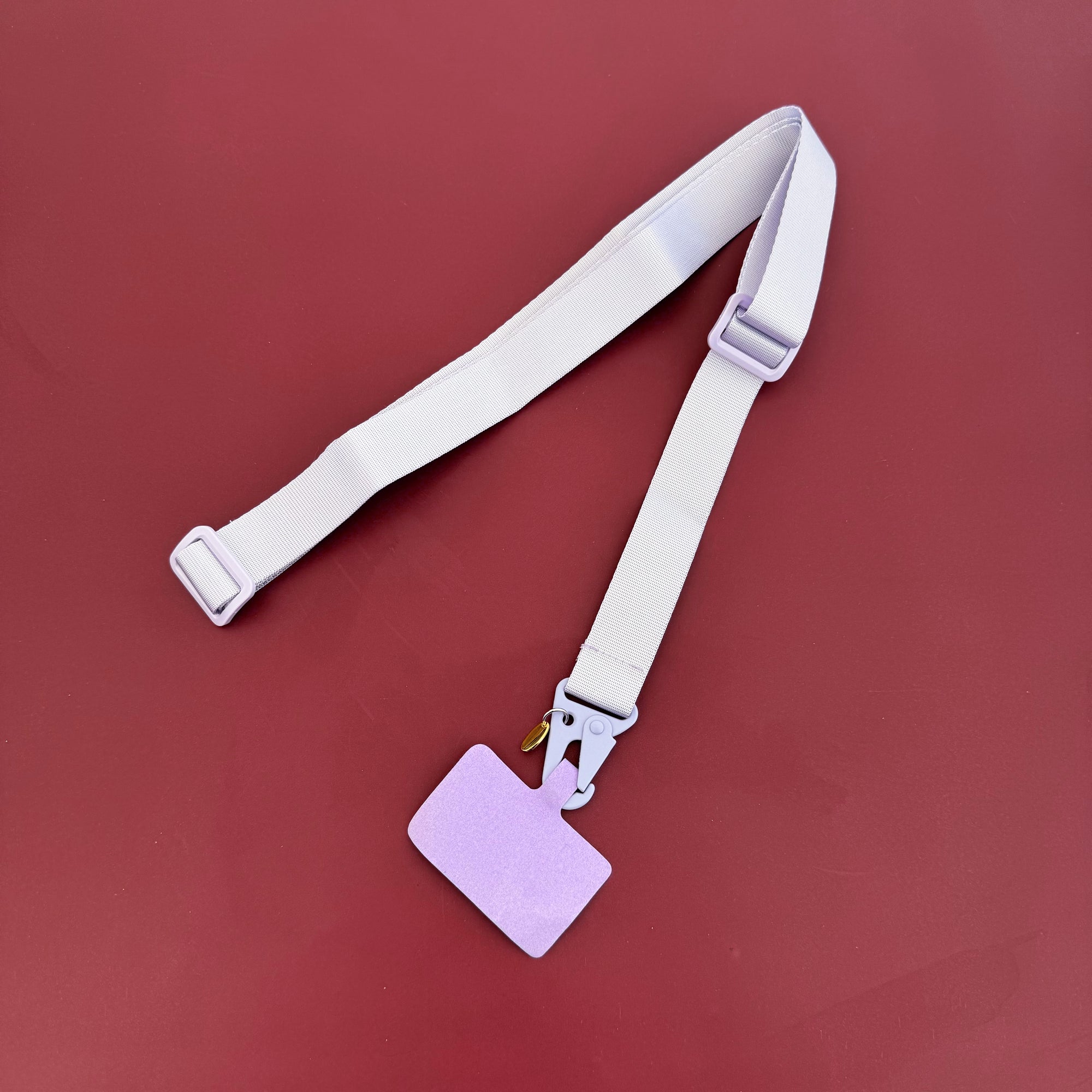 SALTY SAFARI CANVAS CROSSBODY PHONE STRAP: LILAC