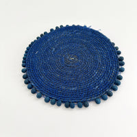 BLYTHE SEAGRASS/ BEADED TRIVET: BLUE