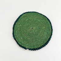 BLYTHE SEAGRASS/ BEADED TRIVET: GREEN