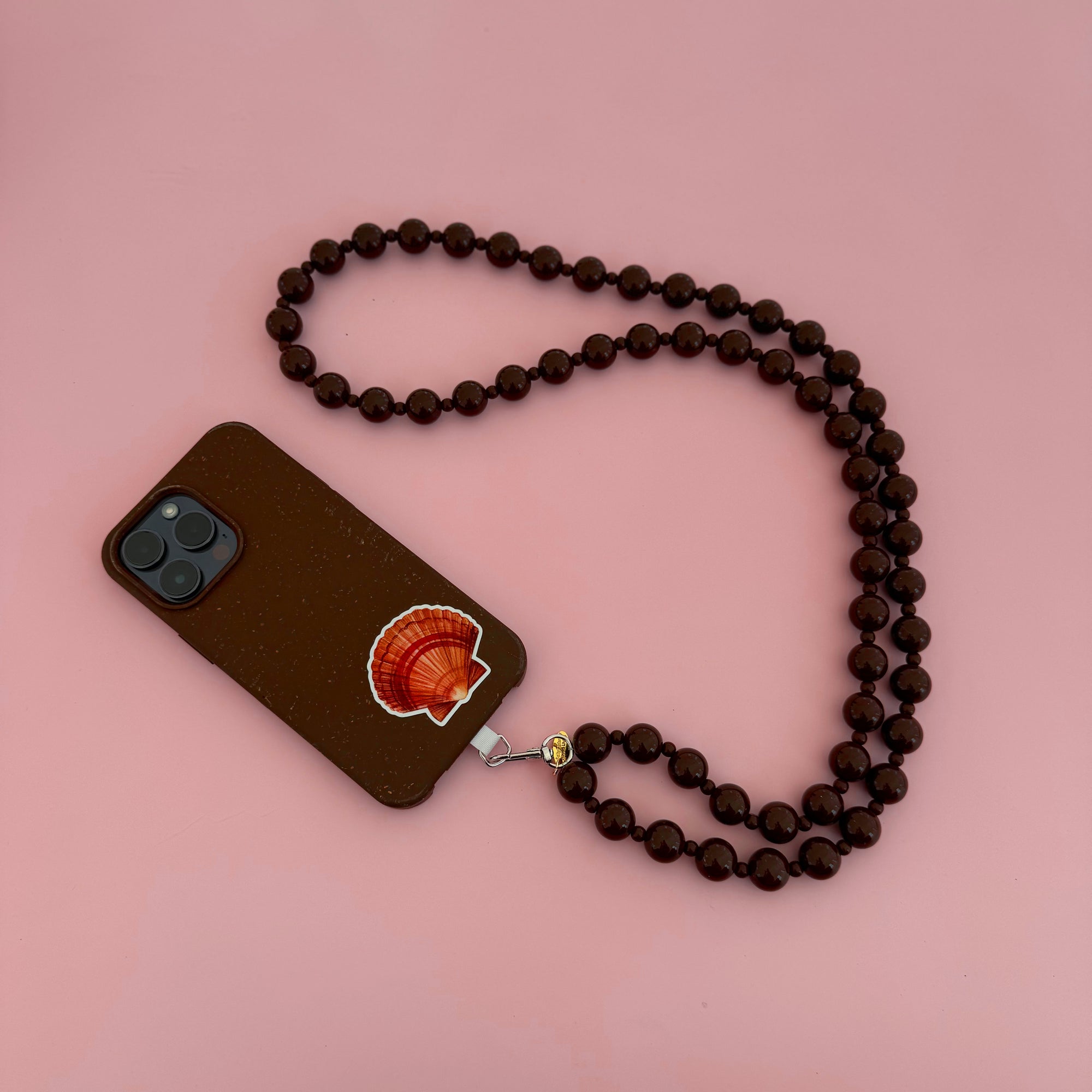 SALTY SAFARI BELLA CROSSBODY PHONE STRAP: CHOCOLATE