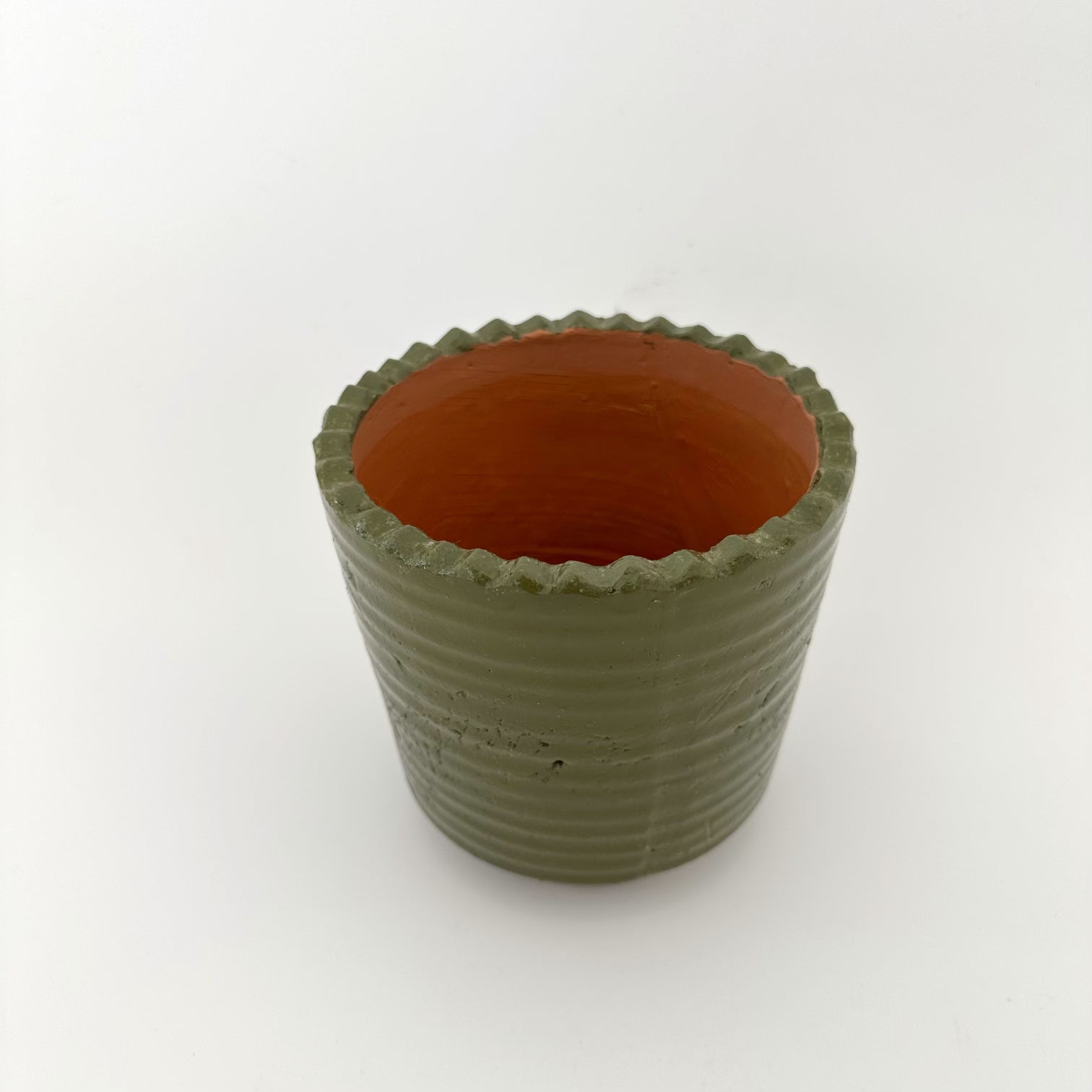 SERGIO CERAMIC POT: OLIVE