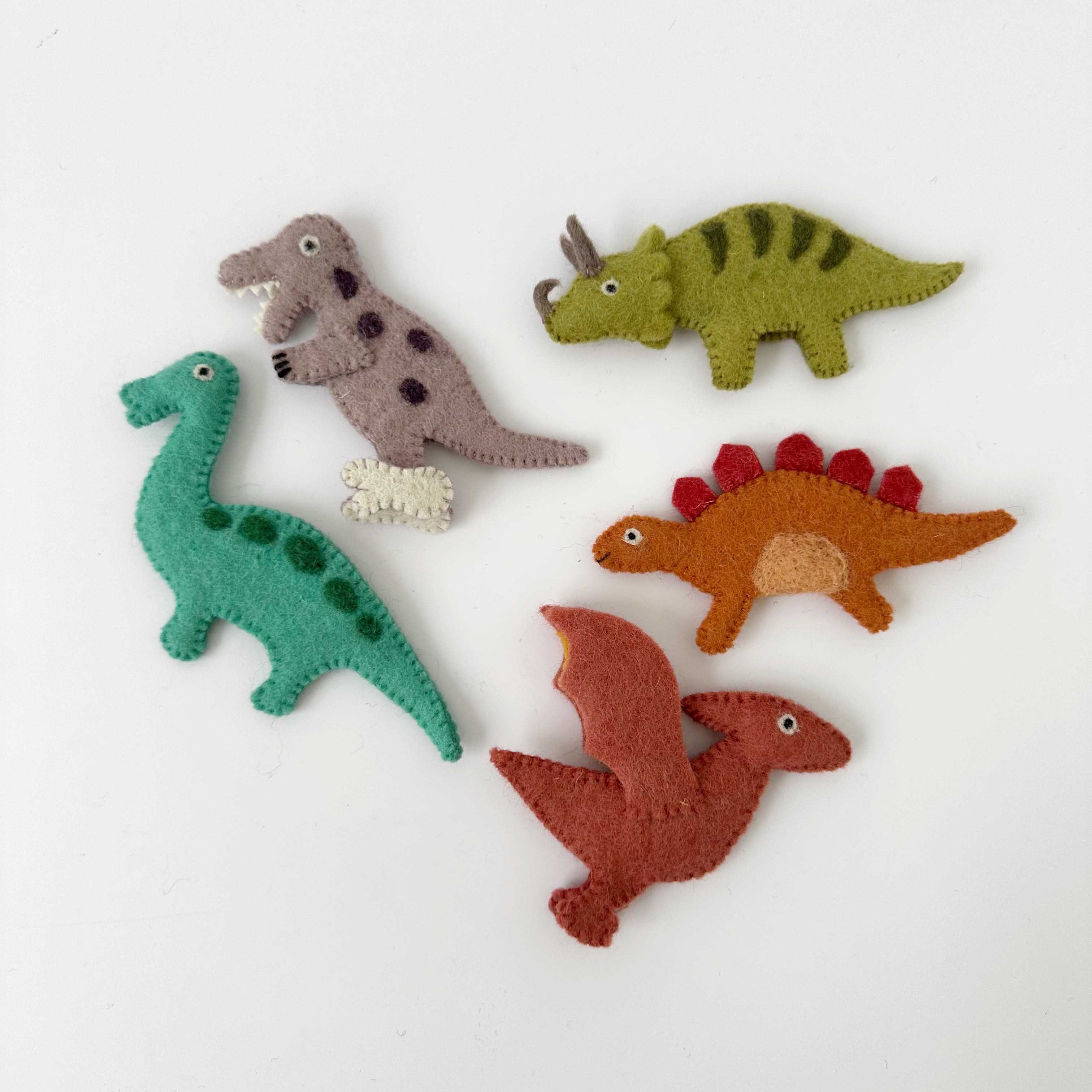 TARA TREASURES DINOSAUR FINGER PUPPET SET Common Circus