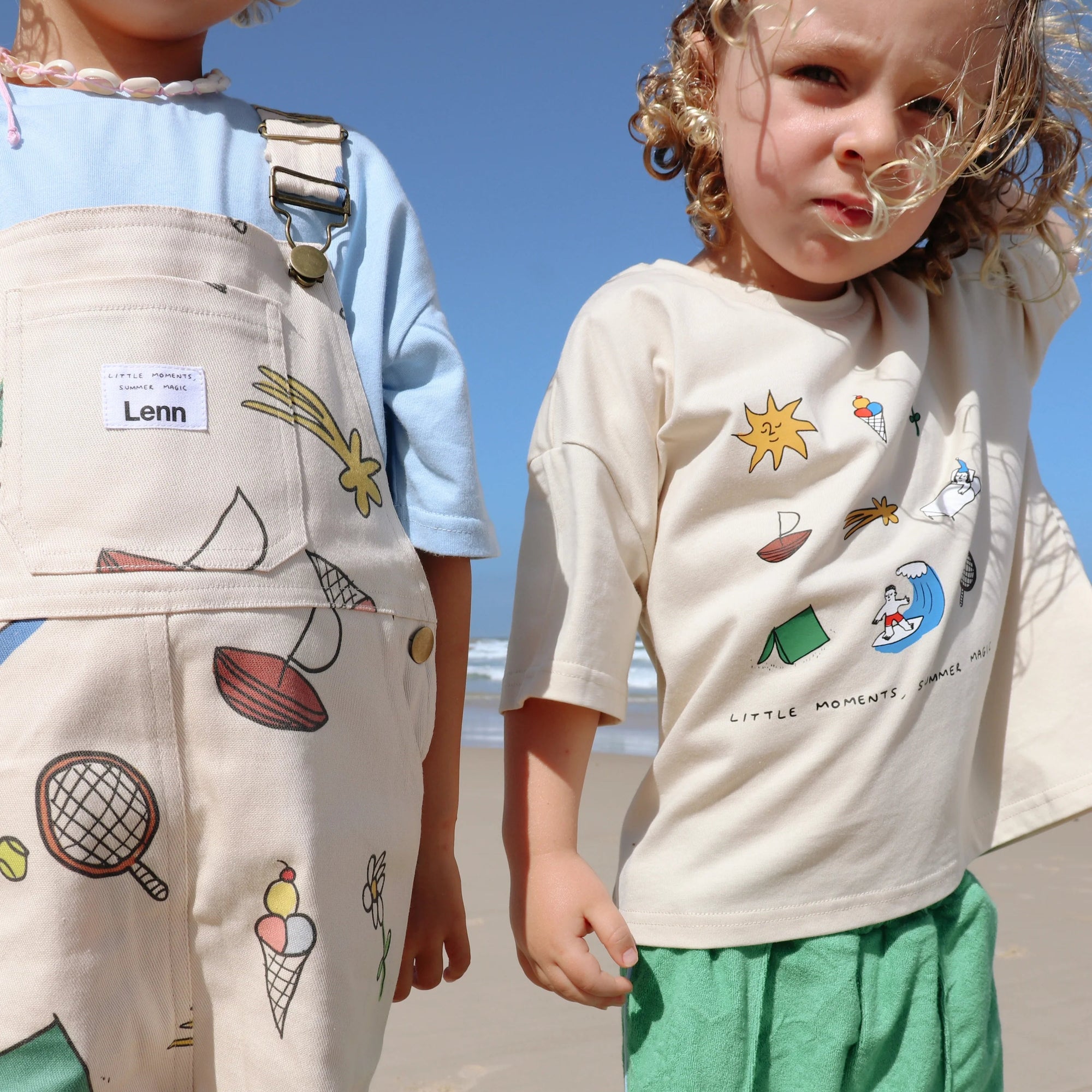 LENN LABEL SUMMER MAGIC TEE: CREAM