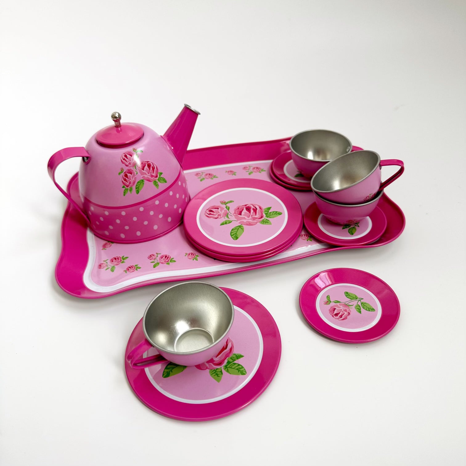 ROSE TIN TEA SET