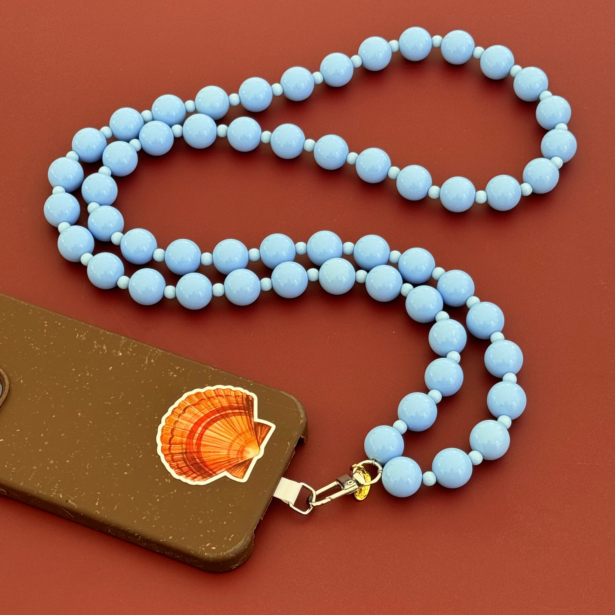 SALTY SAFARI BELLA CROSSBODY PHONE STRAP: SKY BLUE