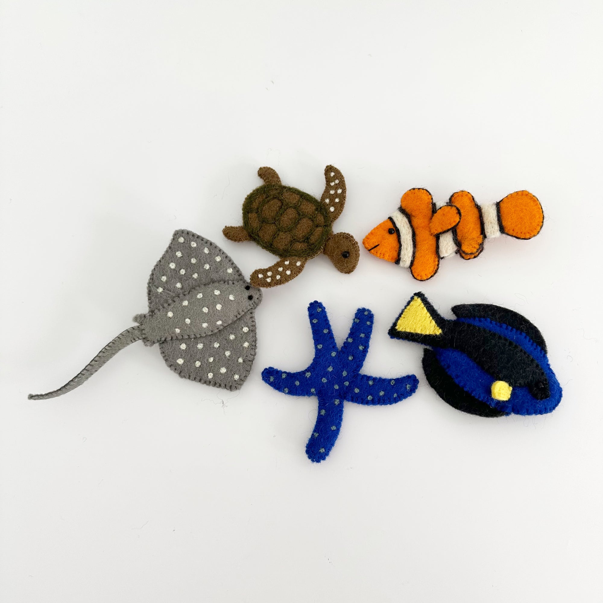 TARA TREASURES AUSTRALIA UNDER THE SEA 1, 2, 3 BOOK AND FELT FINGER PUPPETS AND BOOK SET