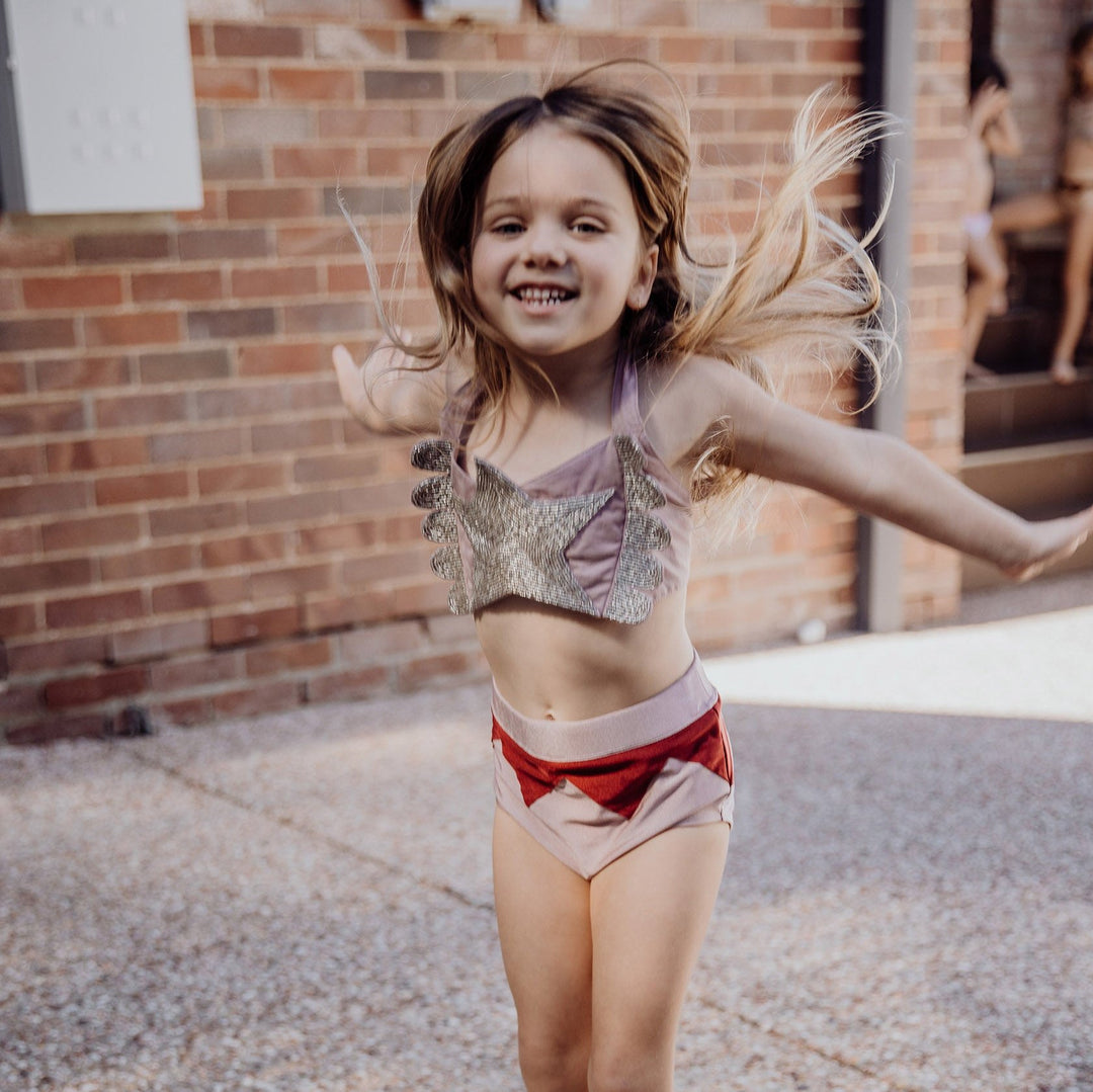 BELLA + LACE TRAPEZE SET: BOYSENBERRY